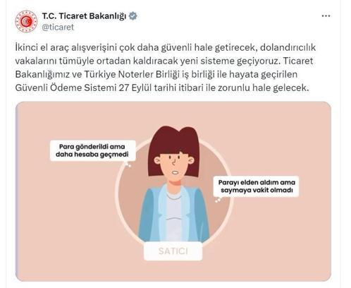 İkinci el araç satışında 'Güvenli Ödeme Sistemi' zorunlu hale gelecek