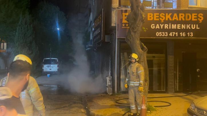 İstanbul'da Doğal Gaz Kutusunda Çıkan Yangın İş Yerine Sıçradı