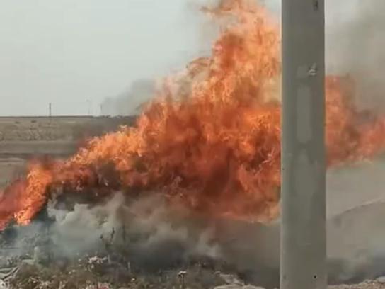 Nusaybin’de istiflenen çalılar yandı