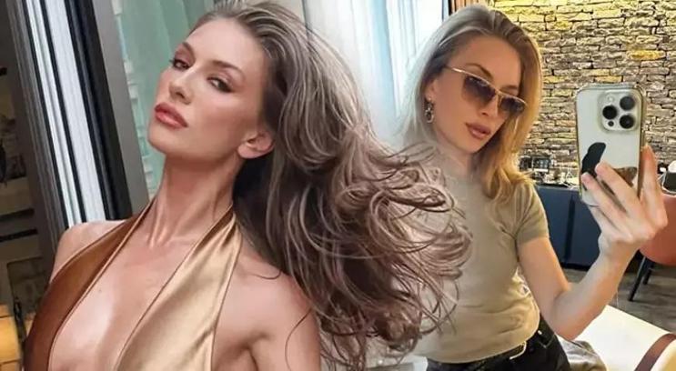 Yasemin Kay Allen'e sıcak bastı! Gece denize girdi