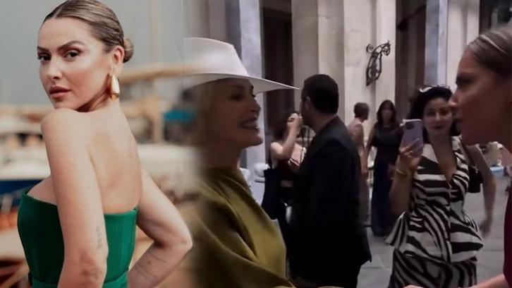 Hadise'ye İtalya'da Sharon Stone sürprizi! Dünyaca ünlü yıldızlarla bir arada