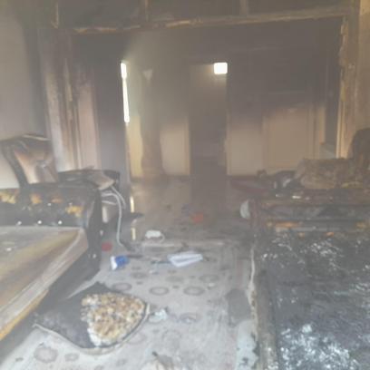 Evde yangın çıktı;  anne ve 3 çocuğu hastanelik oldu