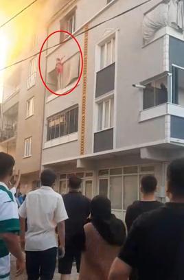 Yangında 3’üncü kattan atlayan babaanne ile aşağı atıp kurtardığı torunu taburcu oldu