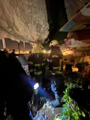 Nevşehir'de otel çatısında çıkan yangın söndürüldü