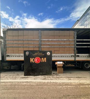 Bursa’da 10 milyon 510 bin kaçak makaron ele geçirildi