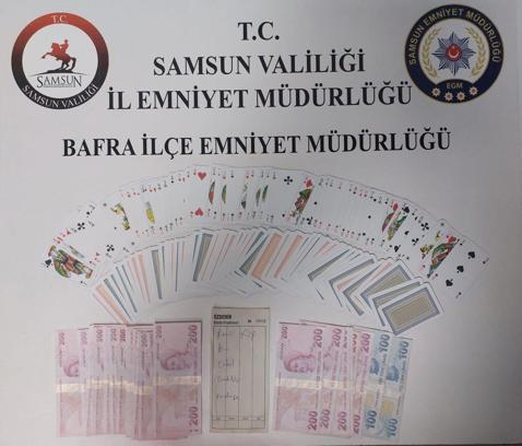 Samsun’da kıraathaneye kumar baskını: 5 kişiye 58 bin TL ceza
