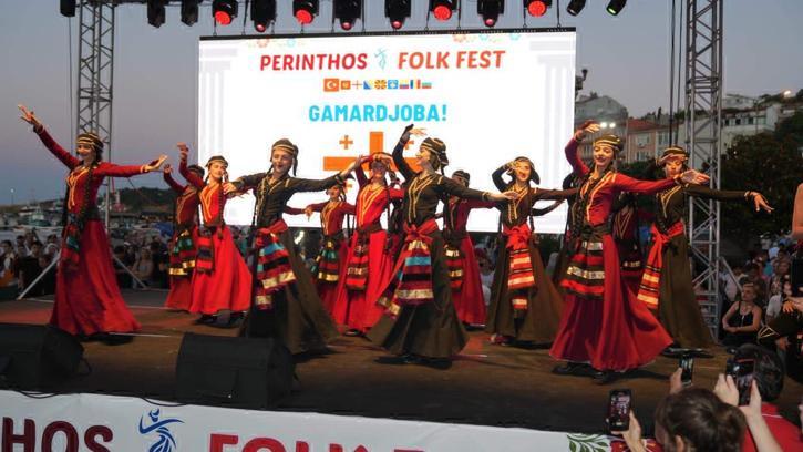 Tekirdağ'da Perinthos Folkfest renkli görüntülere sahne oldu