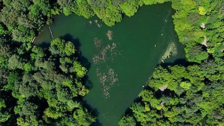Dünyaca ünlü doğa harikasının eşsiz manzarası havadan görüntülendi