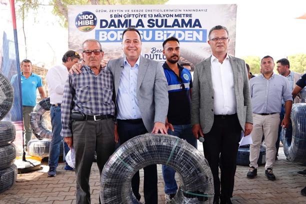 Manisa Büyükşehir'den Alaşehir'e 13,2 milyon TL'lik damla sulama desteği