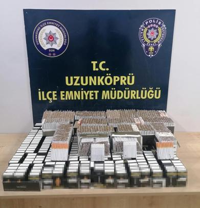Edirne'de iş yerlerinde 12 bin 420 makaron ele geçirildi
