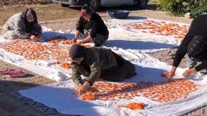 Un, yoğurt ve biberi harmanlıyorlar! Komşular bir araya geldi, kış hazırlığı başladı