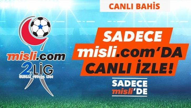 Misli.com 2. Lig Canlı Yayınları ve Canlı İddaa (23 Aralık)