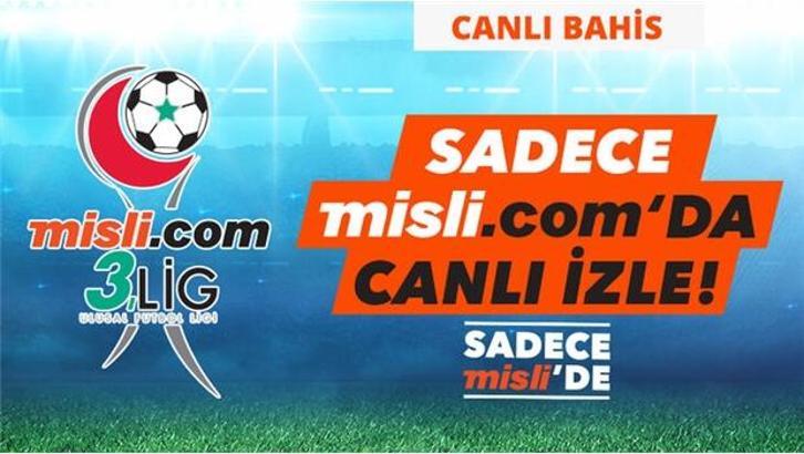 Misli.com 3. Lig Canlı Yayınları ve Canlı İddaa (10 Ocak)