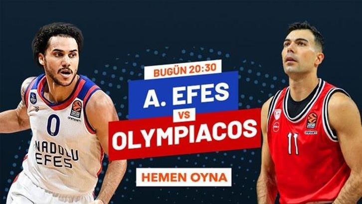 Anadolu Efes - Olympiakos maçı Tek Maç ve Canlı Bahis seçenekleriyle Misli.com’da