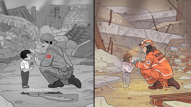 Güney Koreli çizerden anlamlı Türkiye paylaşımı