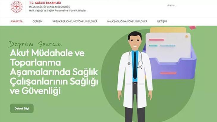 Sağlık Bakanlığı'ndan deprem sonrası bilgilendirme sitesi