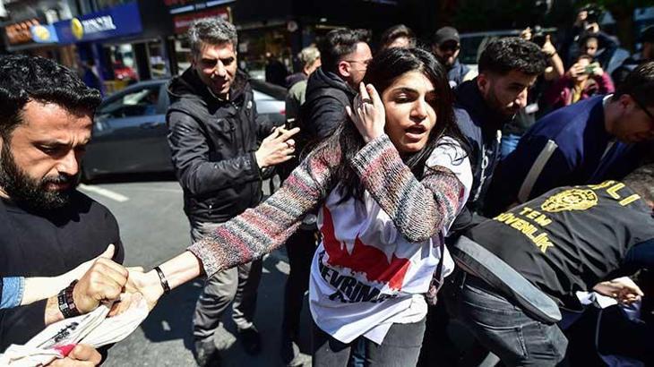 Taksim'e yürümek isteyen gruplara polis müdahalesi