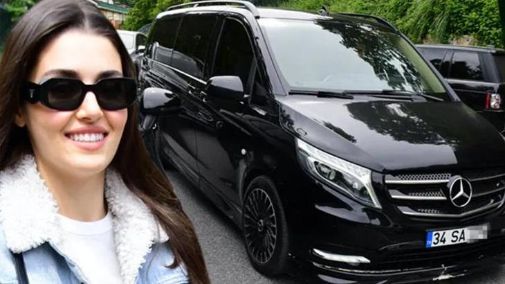 Hande Erçel park yeri bulamayınca sevgilisinin VIP aracıyla geldi!