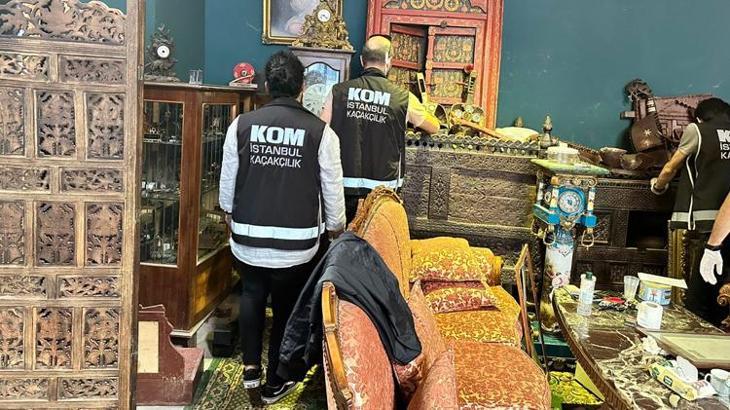 İstanbul'da tarihi eser operasyonu! Fil dişi tespih bulundu