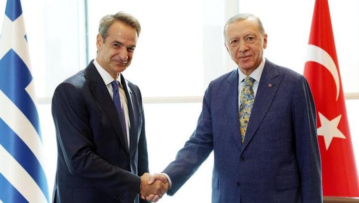 Cumhurbaşkanı Erdoğan, Miçotakis'i kabul etti