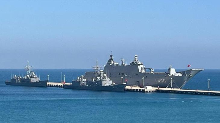 Dünyanın ilk silahlı insansız hava aracı savaş gemisi TCG Anadolu Mersin'de!