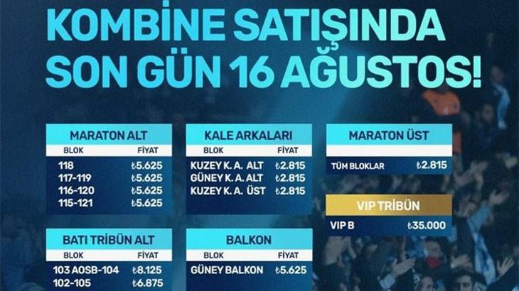 Adana Demirspor'un kombine satışlarında son gün 16 Ağustos