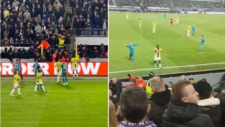 Anderlecht maçında olay çıktı! Fenerbahçeli taraftara saldırdılar