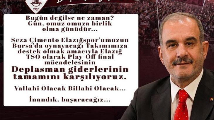 Başkan İdris Alan, Elazığspor’un kritik deplasman giderlerini karşıladı