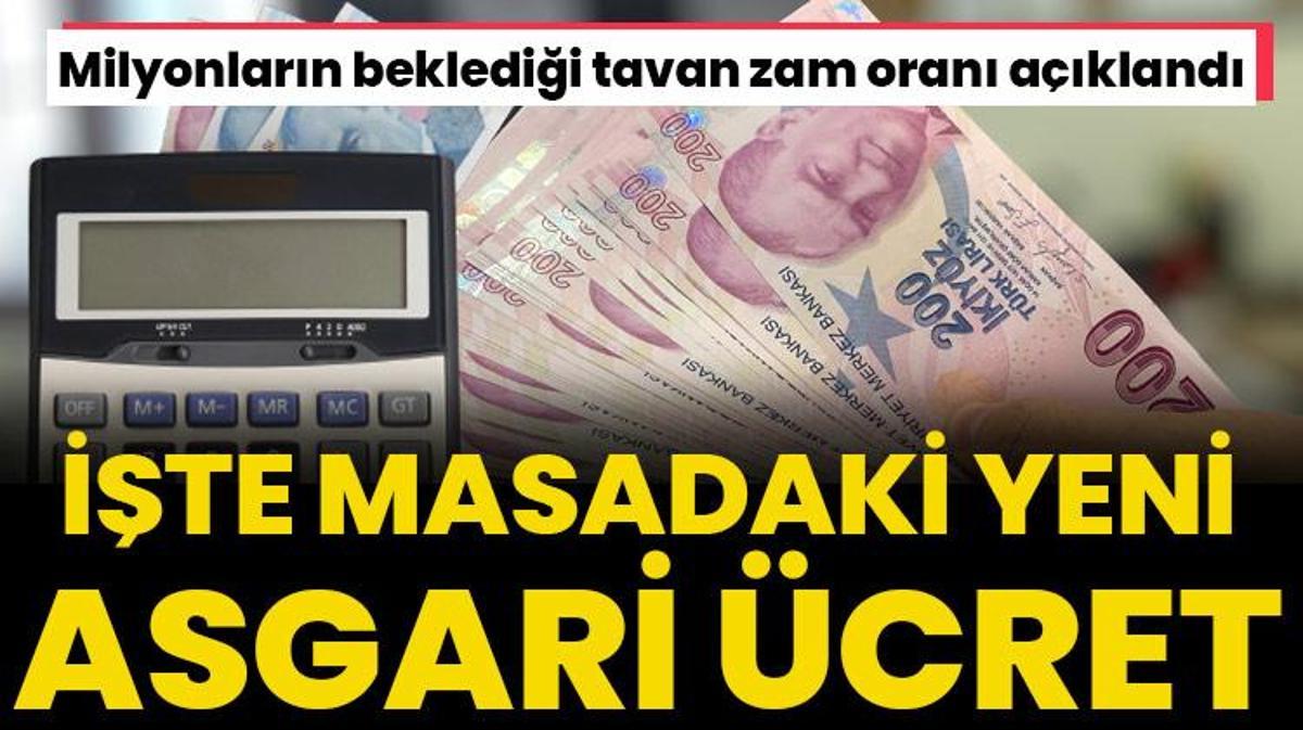 Asgari ücrette Tavan Zam Oranı Açıklandı! İşte Masadaki Yeni Asgari ...