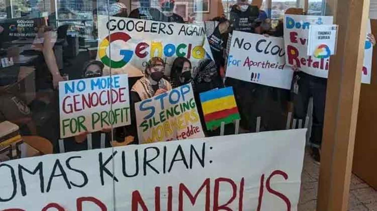 Google'da İsrail krizi Protesto edenleri kovdu şirket çalışanlarını tehdit etti