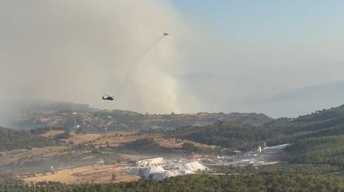 It has been occurring for 16 hours! 8 helicopters and seven planes are offering air assist to the Bozdoğan hearth