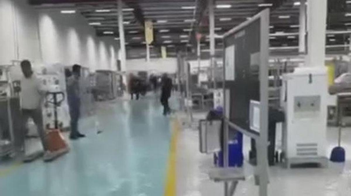 Çankırı Şabanözü'nde sağanak yağış sonrası sular altında kalan fabrika ve yollar.