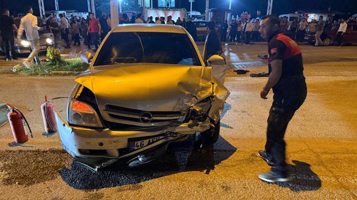 Osmaniye'de trafik kazası sonrası araçlar