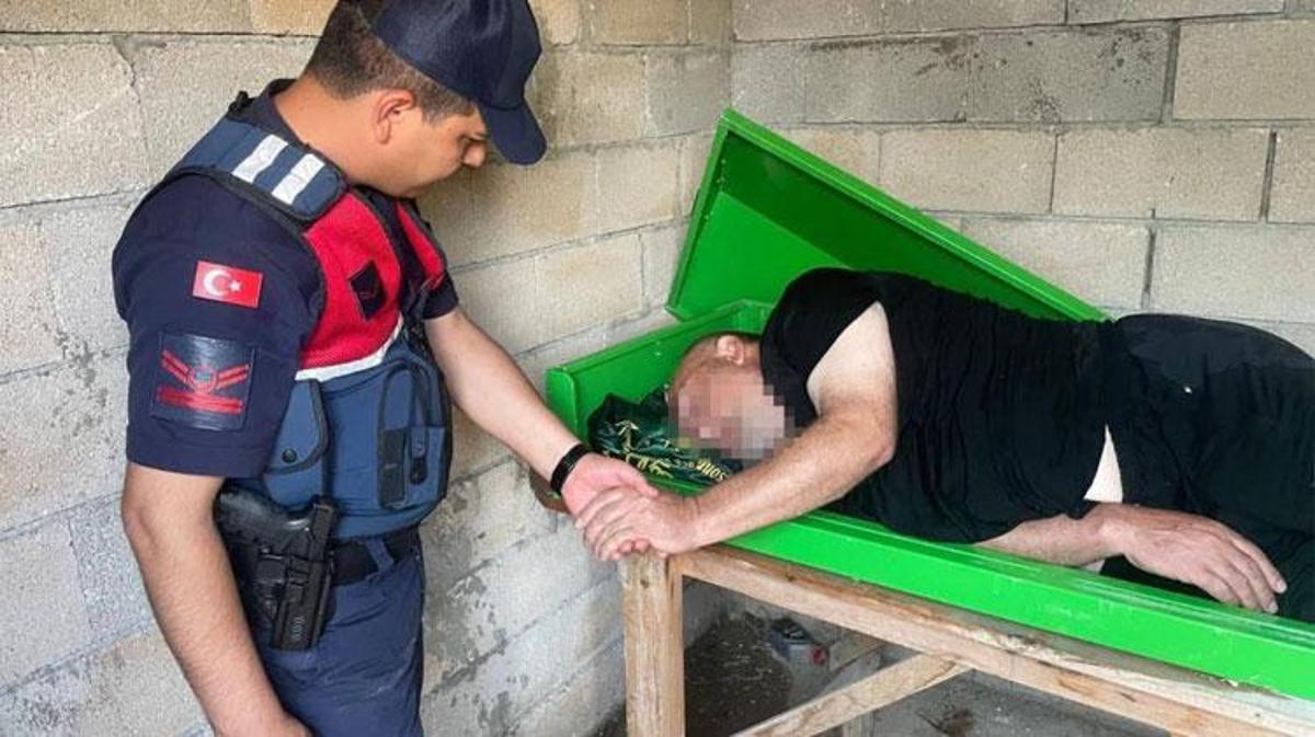 Yozgat'ta kayıp vatandaşın bulunduğu tabutun fotoğrafı.