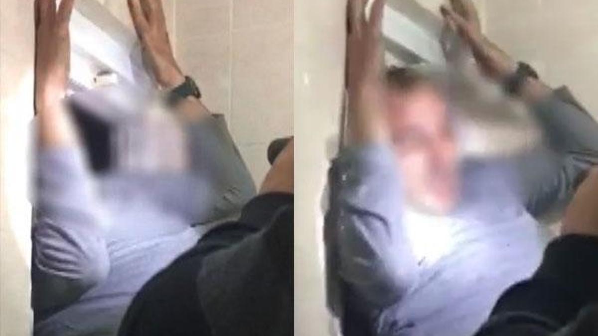 Cinayet şüphelisi tuvalet penceresinden kaçmaya çalışırken böyle yakalandı
