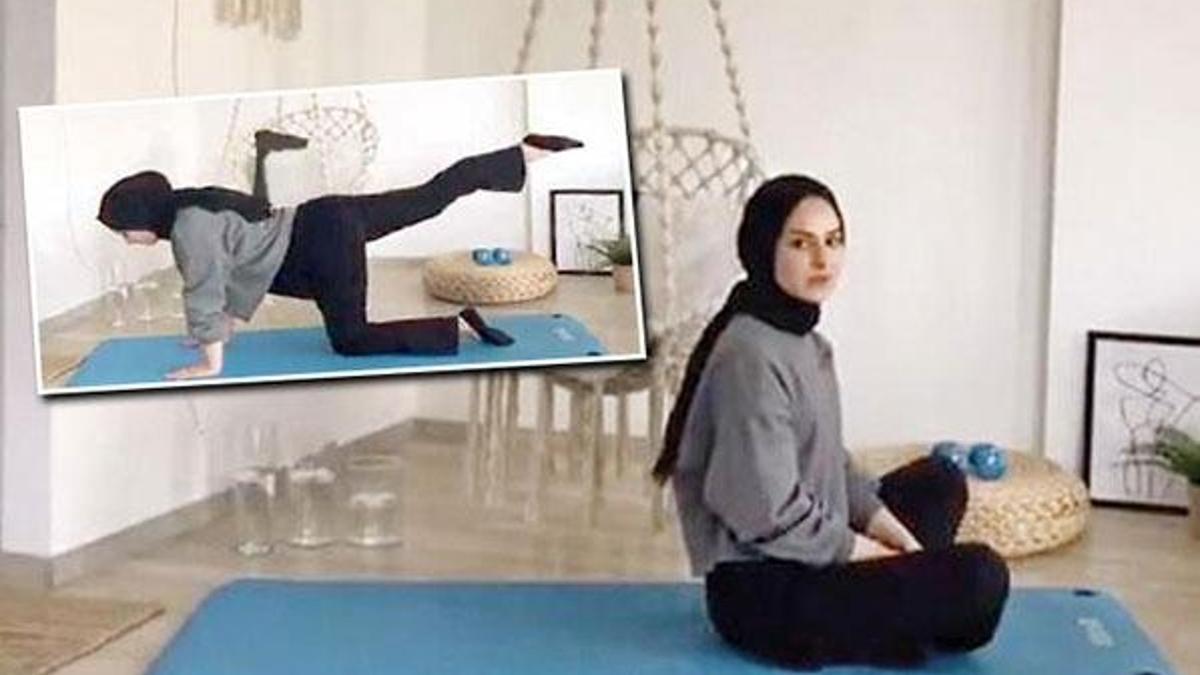 Başörtülü egzersiz videosu çekti! Linç edildi