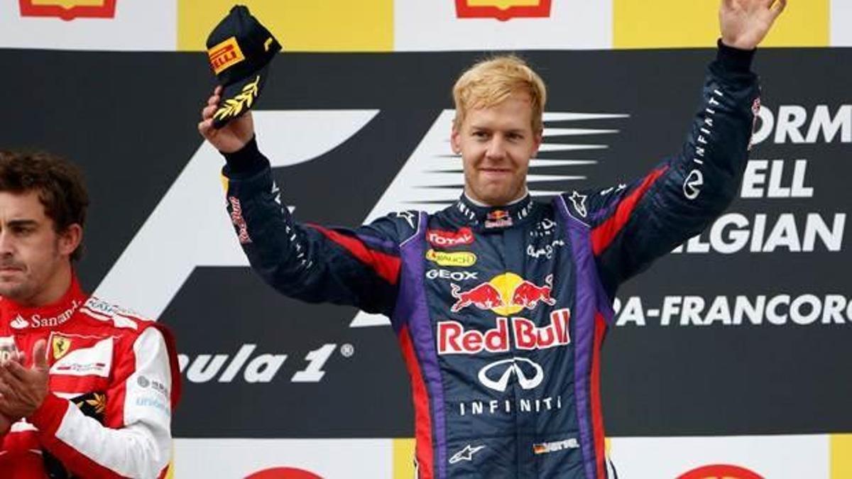Belçika'da zafer Vettel'in