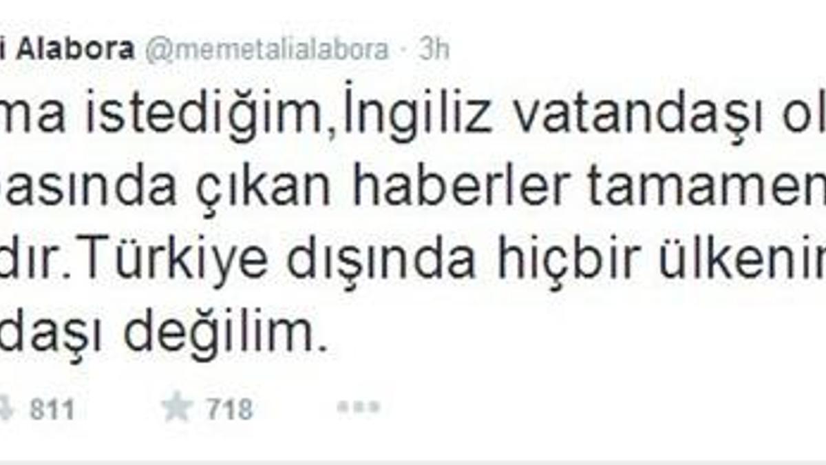 Memet Ali Alabora o iddiaları yalanladı