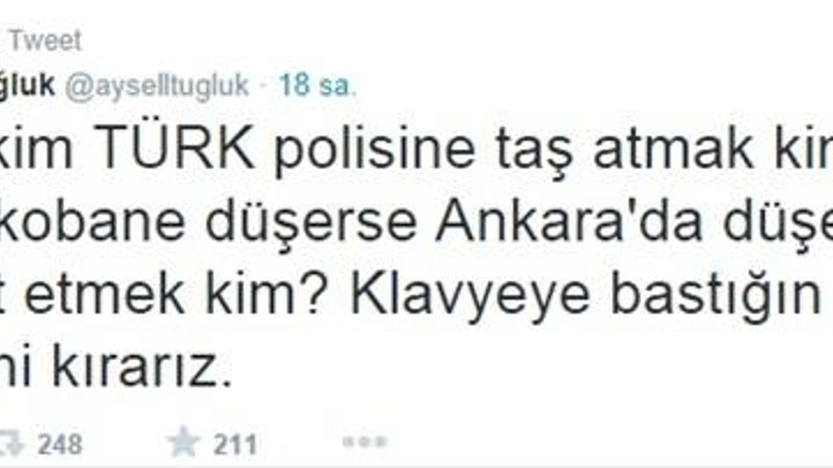 Ülkücüler Aysel Tuğluk'un hesabını hackledi