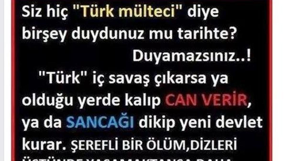 'Türk ya can verir ya sancak diker!'