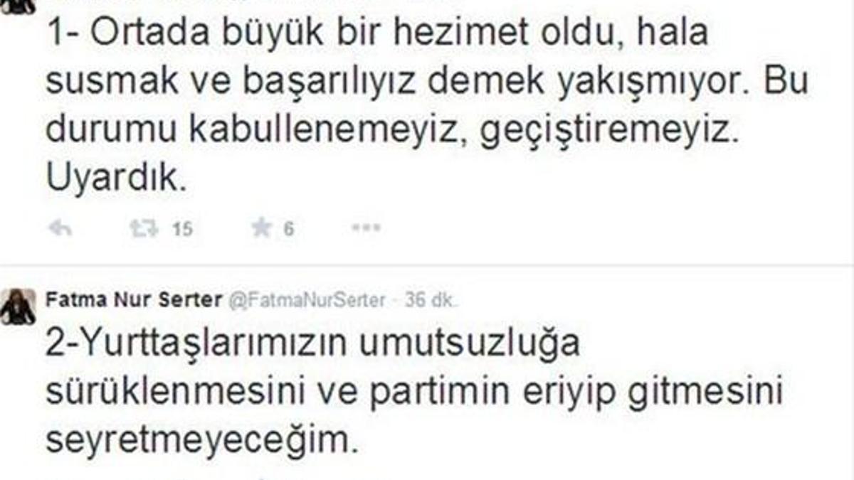 Nur Serter'den 'istifa' açıklaması!