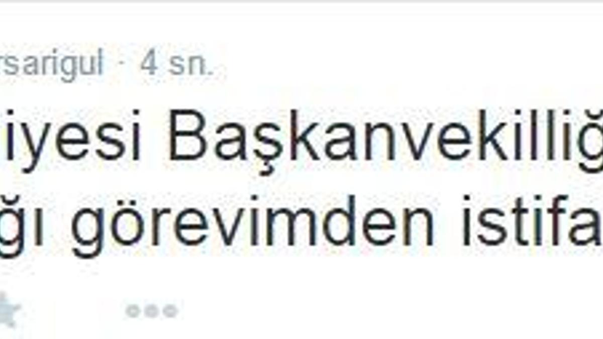 Emir Sarıgül istifa etti!