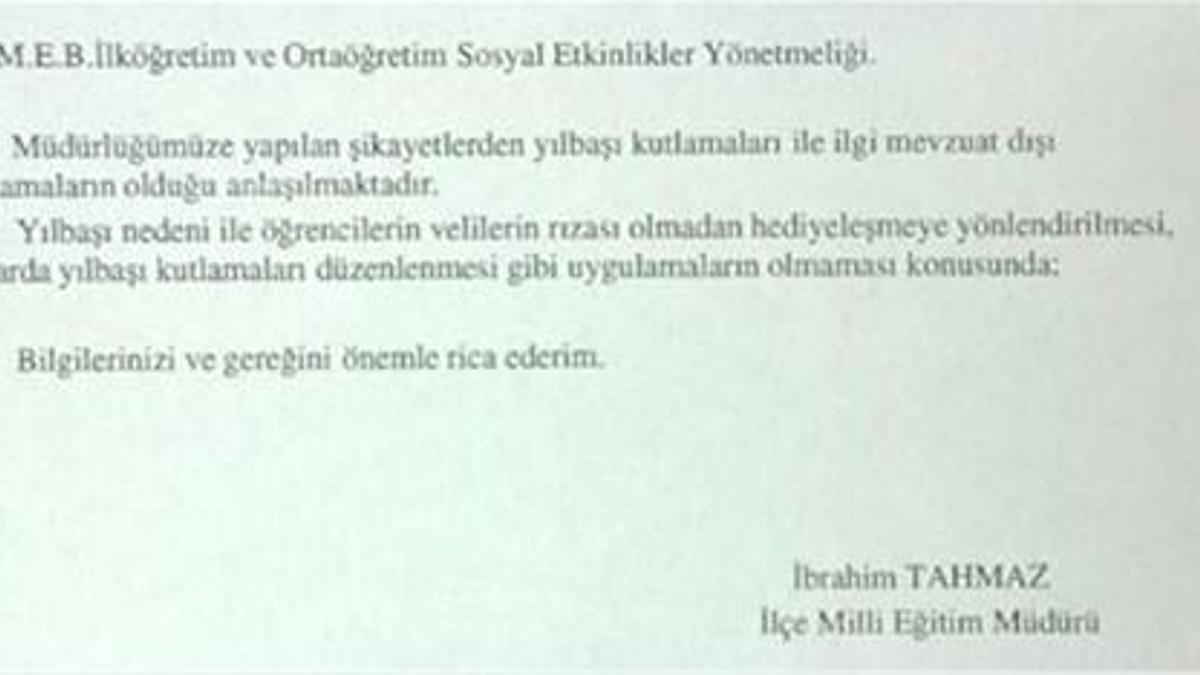 Okulda yılbaşı kutlamalarına yasak!