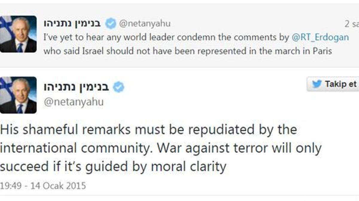 Netanyahu Cumhurbaşkanı Erdoğan'a cevap verdi!