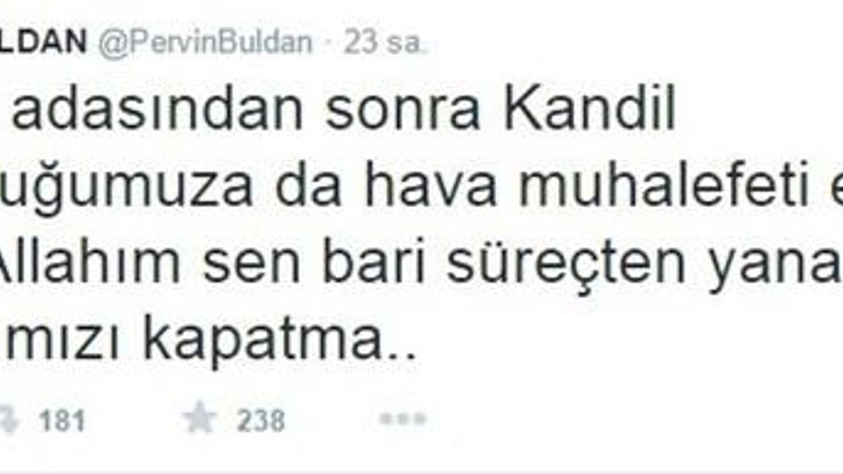 Pervin Buldan'dan şaşırtan tweet