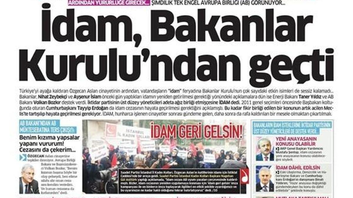 Hükümetten flaş idam açıklaması!