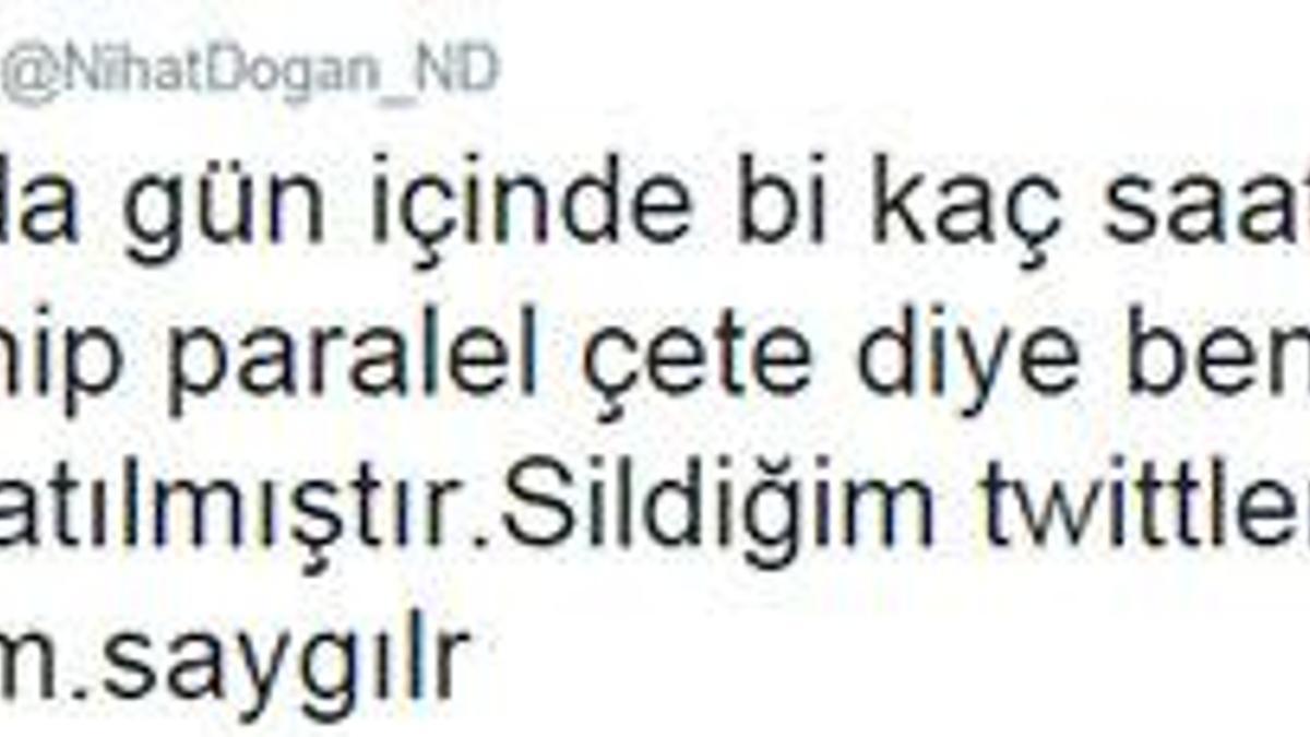 Nihat Doğan'dan 'hacklendim' açıklaması