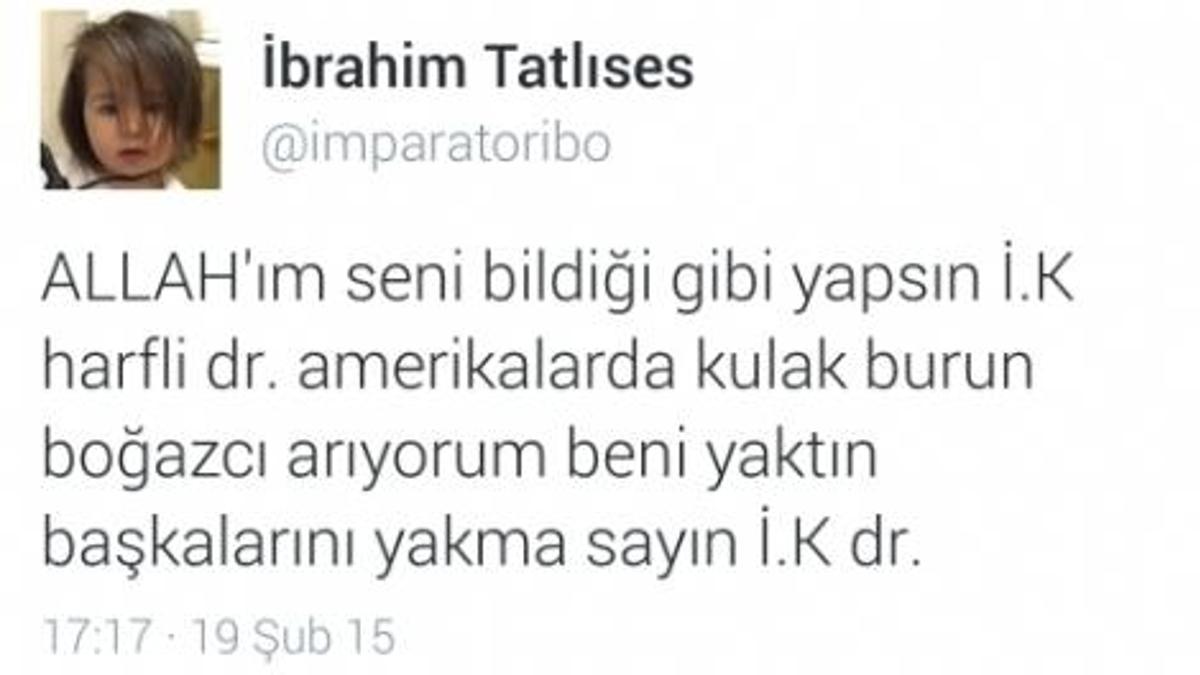 O isme beddua etti!