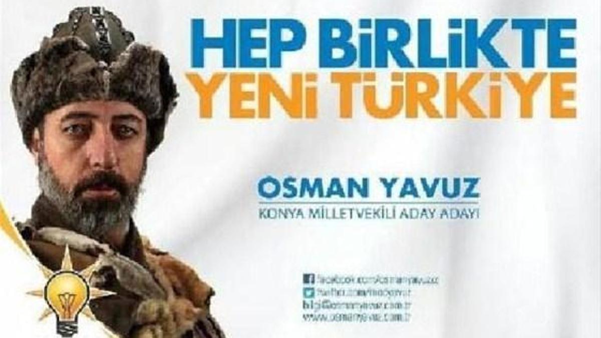 Bu pankart aday adayının başını yedi