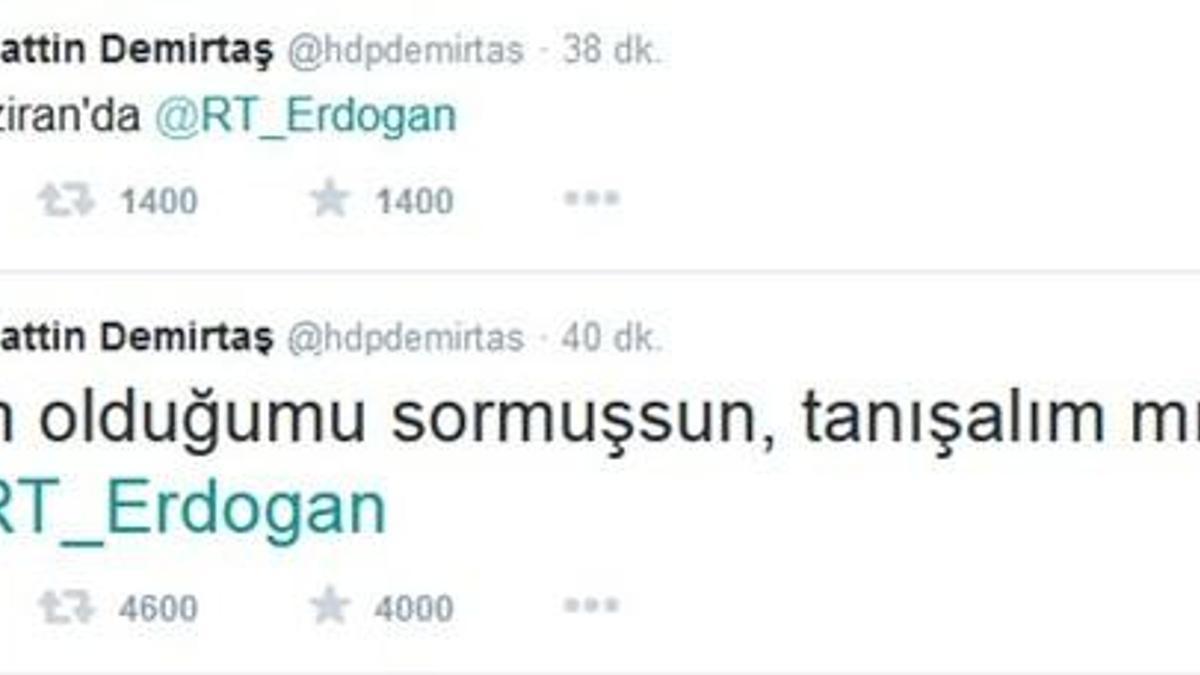 Demirtaş'tan Cumhurbaşkanı Erdoğan'a esprili yanıt